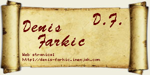 Denis Farkić vizit kartica